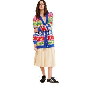 FARM Rio Sweet Orchard Knit Cardigan Sweater Whimsical Bohemian - Small
